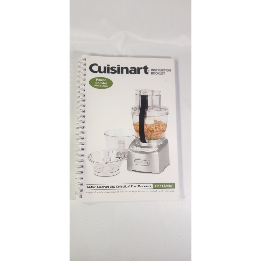 Cuisinart Elite Collection 14-Cup Food Processor FP-14 Series Manual & Recipes